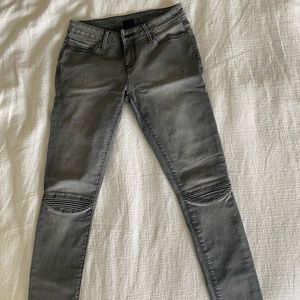 One Last Road Grey Moto Jeans – Size 26